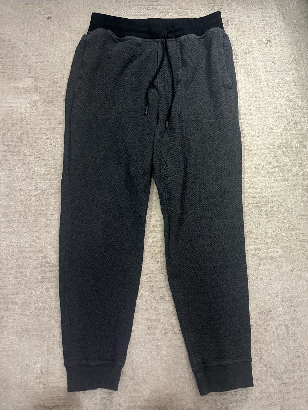 Lululemon Textured Cotton Knit Waffle Joggers